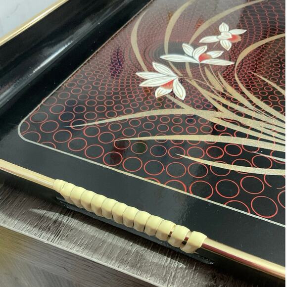 Vintage Japan Laquered Tray 18.5” x 11.25” - Picture 9 of 16